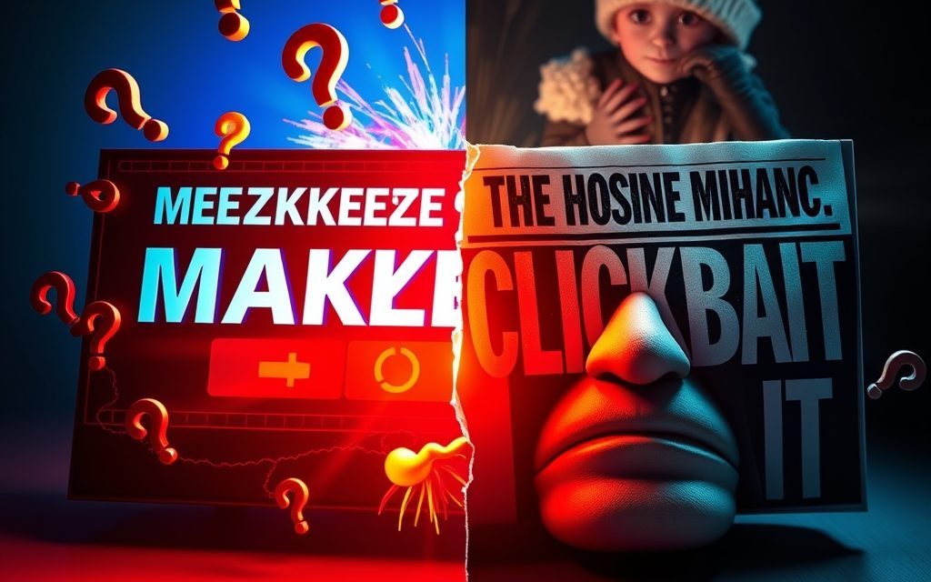 Clickbait w nagłówkach marketingowych a granica między ciekawością i wprowadzaniem w błąd